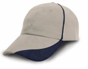 Biezas kokvilnas cepure ar kontrasta krāsas malu
